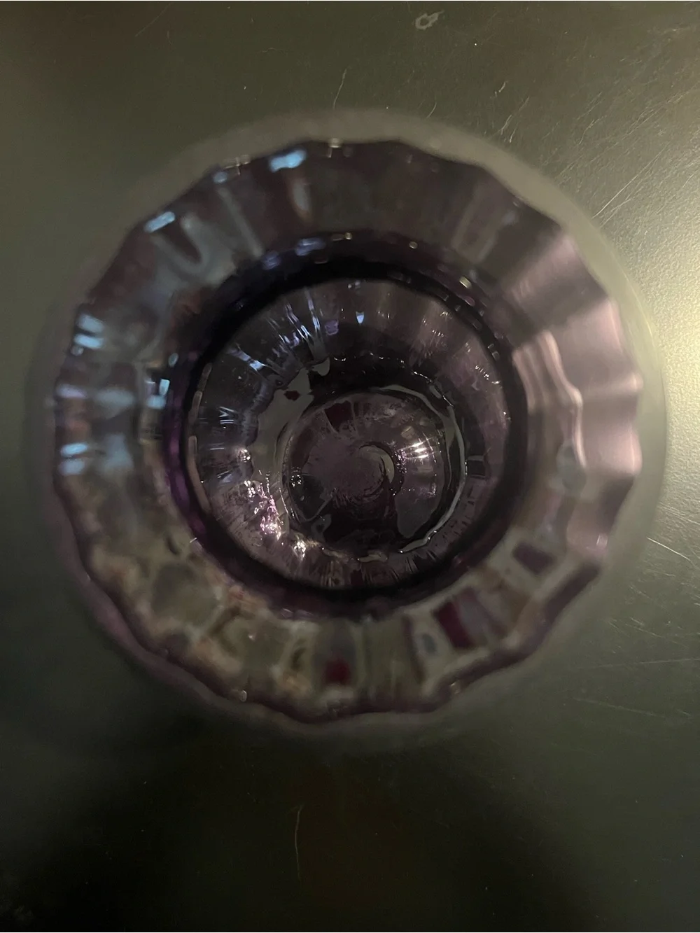 Purple Glass Decorative Bud Vase - Home Accents